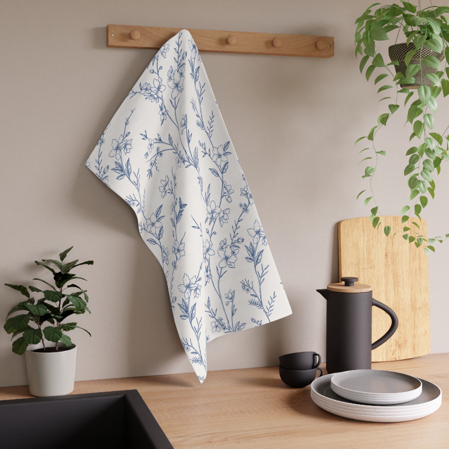 Tea Towel - Blue Floral
