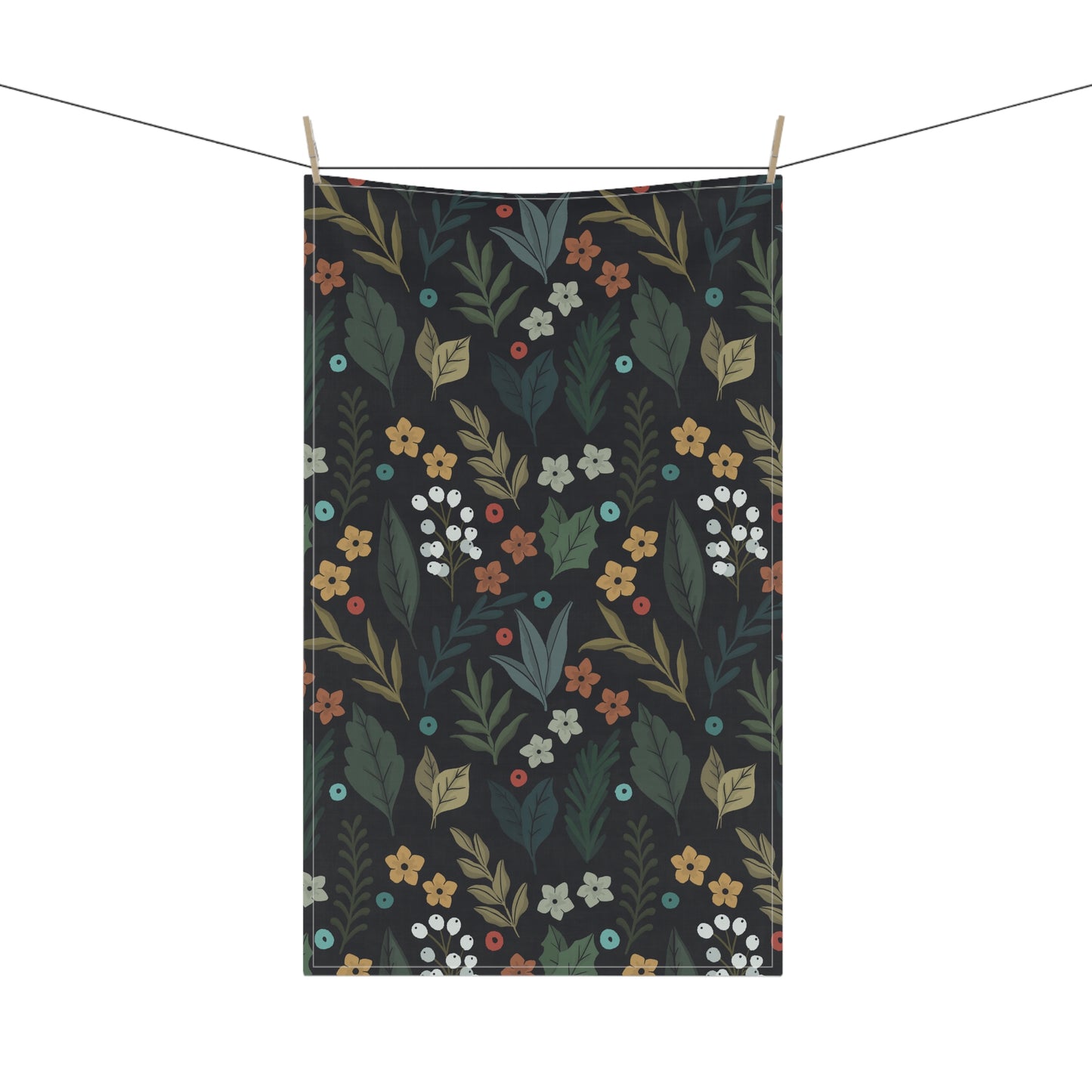 Tea Towel - Dark Botanicals