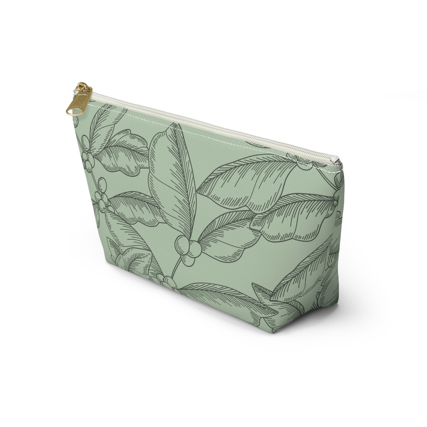 Zipper Pouch - Coffee Plant - green