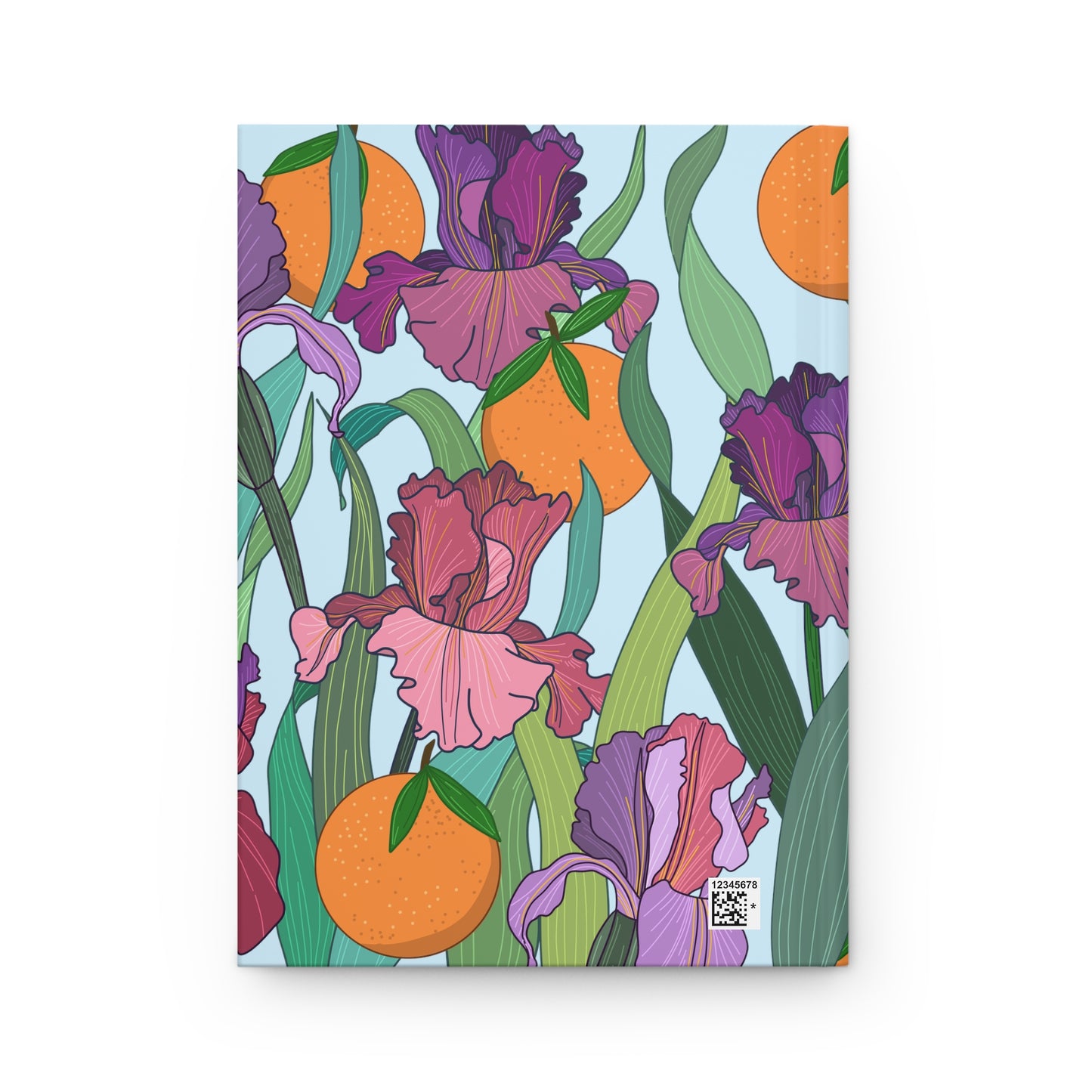Journal - Irises and Oranges - Purple and Blue