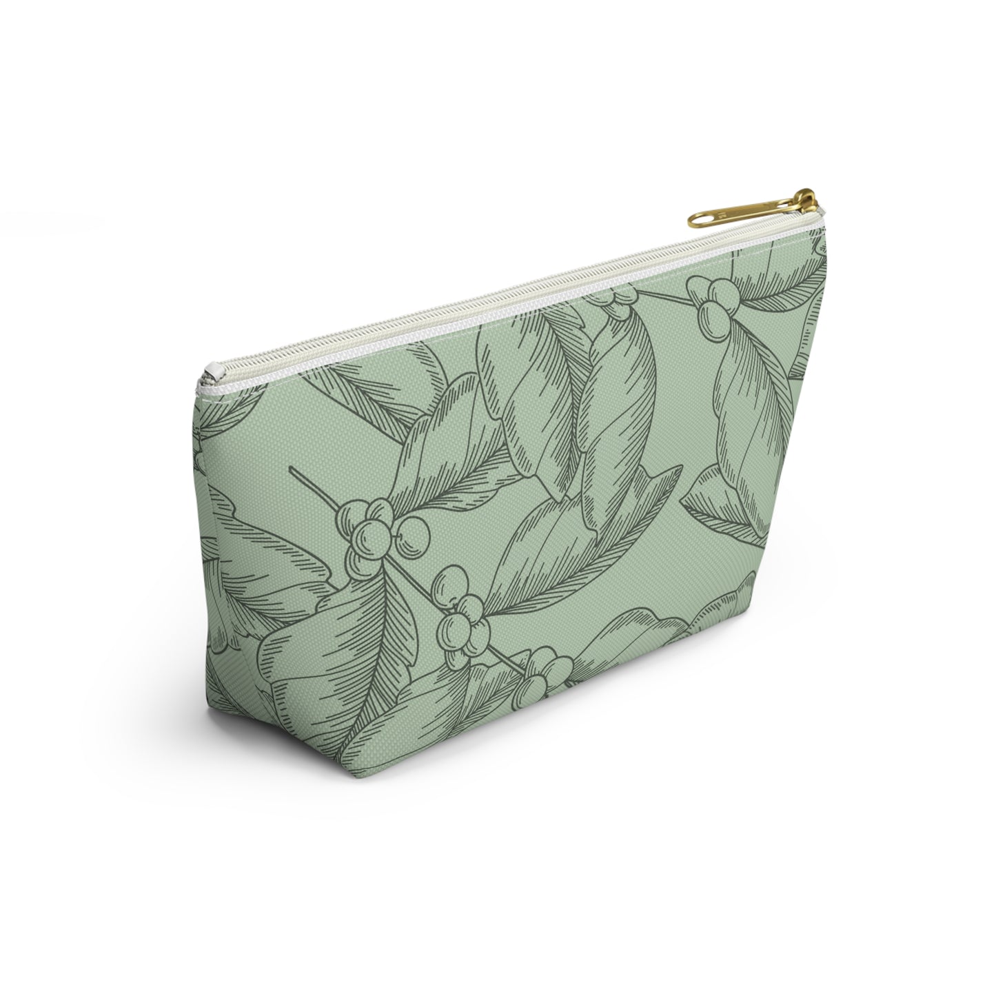 Zipper Pouch - Coffee Plant - green