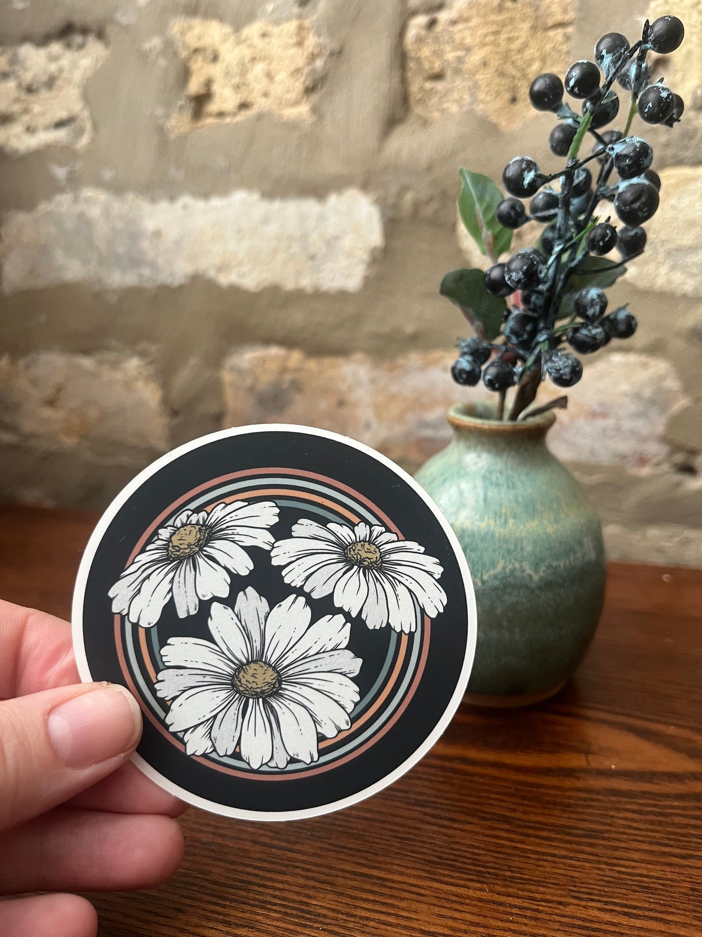 Sticker - Vintage Daisies - 3"