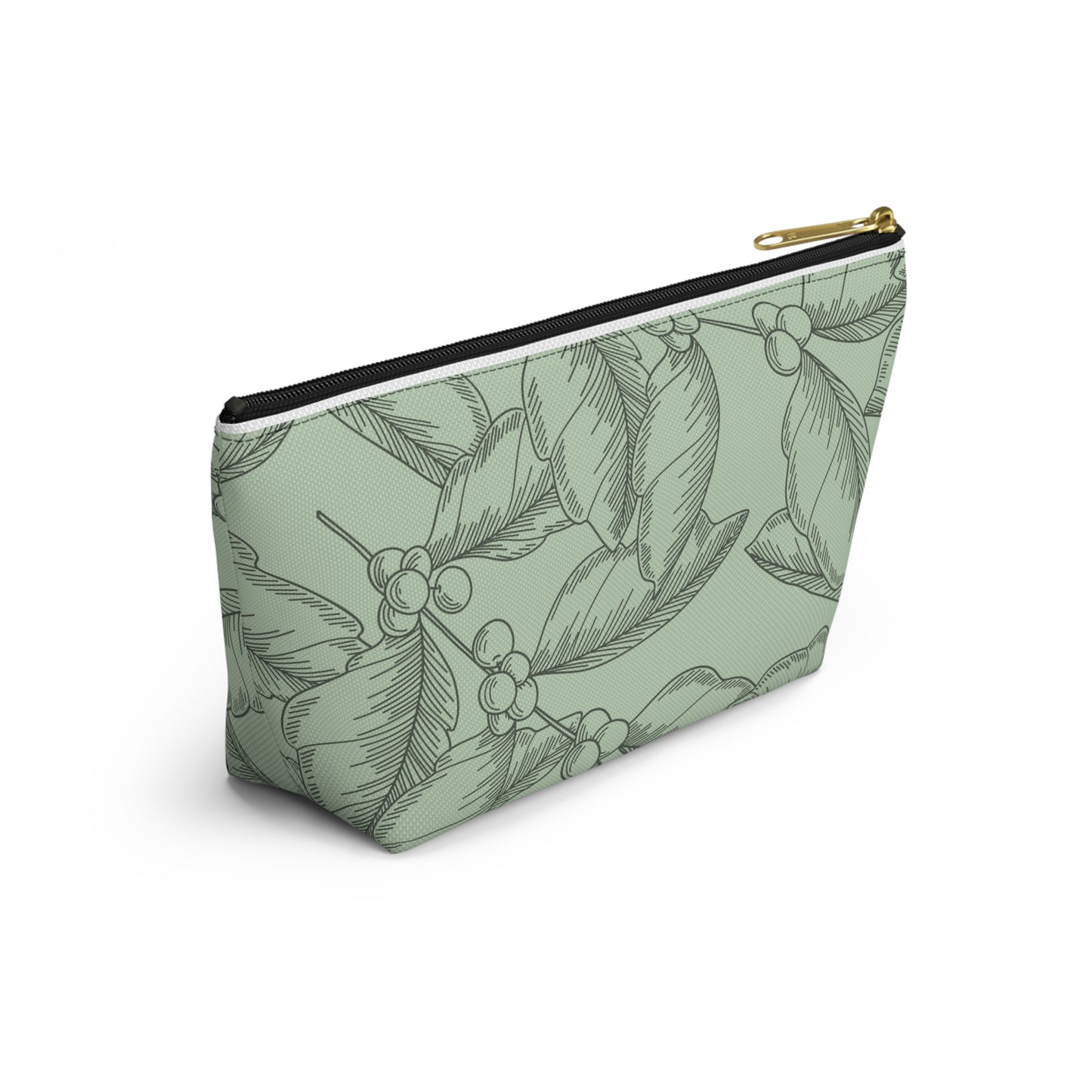Zipper Pouch - Coffee Plant - green