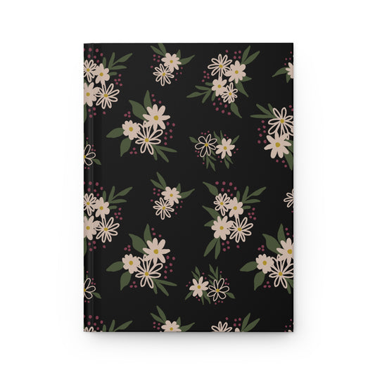 Journal - Loose Florals - black and white