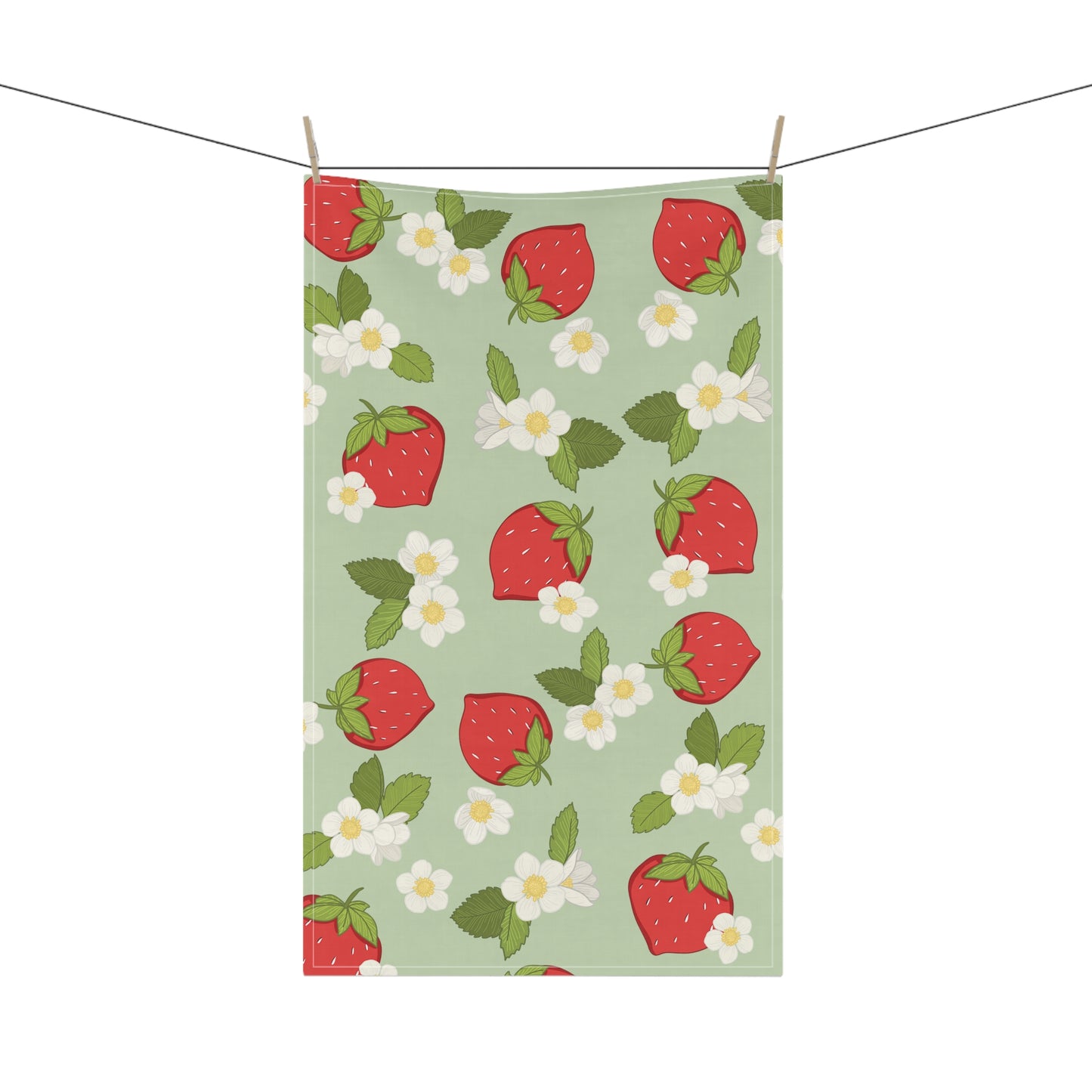 Tea Towel - Strawberry Blossoms