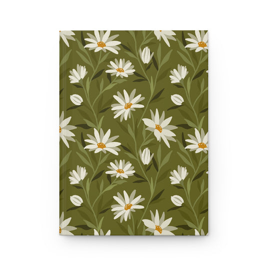 Journal - Flowy Florals - green and white