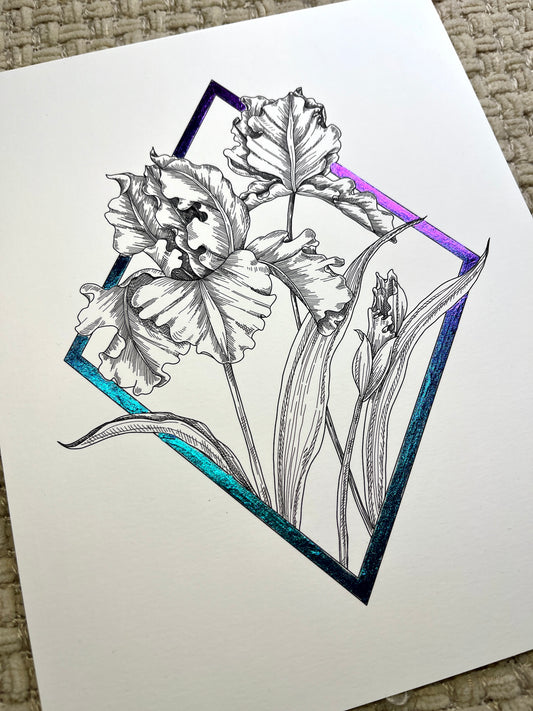 Art Print - Metallic - Irises